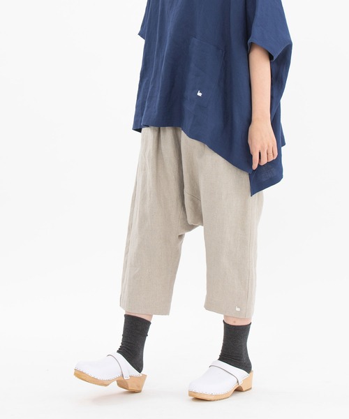 chanvre nop de nod(シャンブルノップドゥノッド)の「chanvre8分丈サルエルパンツ(その他パンツ・レディース・ブラック/ブルー/ダークブルー/キナリ・9)」の2枚目の写真