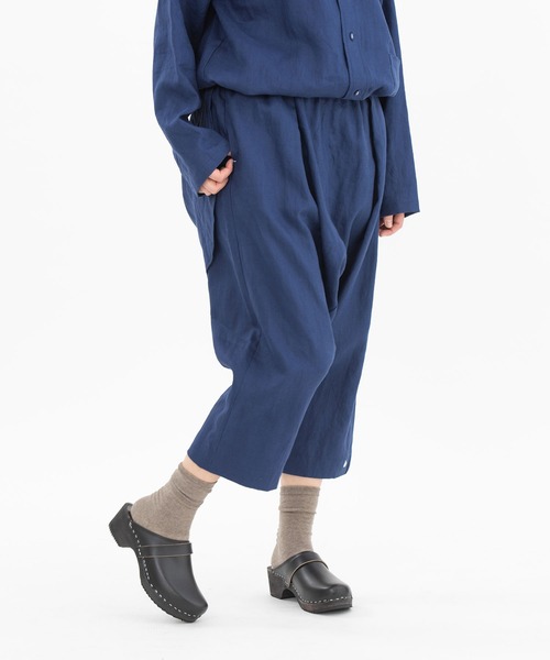 chanvre nop de nod(シャンブルノップドゥノッド)の「chanvre8分丈サルエルパンツ(その他パンツ・レディース・ブラック/ブルー/ダークブルー/キナリ・9)」の19枚目の写真