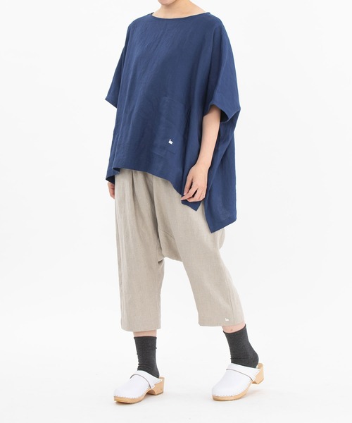 chanvre nop de nod(シャンブルノップドゥノッド)の「chanvre8分丈サルエルパンツ(その他パンツ・レディース・ブラック/ブルー/ダークブルー/キナリ・9)」の5枚目の写真