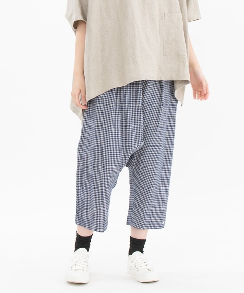 chanvre nop de nod(シャンブルノップドゥノッド)の「chanvre8分丈サルエルパンツ(その他パンツ・レディース・ブラック/ブルー/ダークブルー/キナリ・9)」の13枚目の写真