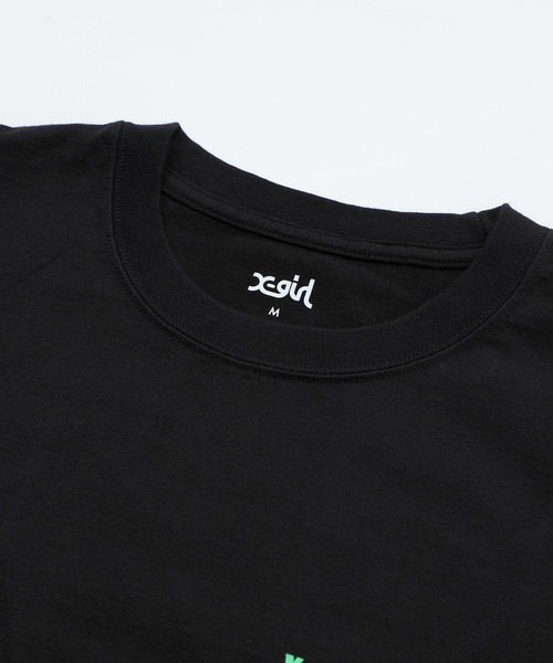 X-girl（エックスガール）の「MOBILE PHONE S/S TEE（Tシャツ/カットソー・レディース・ホワイト/ブラック/ブルー・S/M/L/XL）」の6枚目の写真