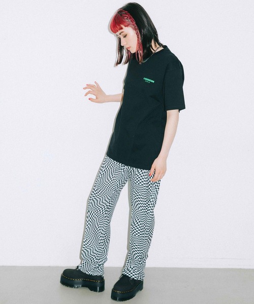 X-girl（エックスガール）の「MOBILE PHONE S/S TEE（Tシャツ/カットソー・レディース・ホワイト/ブラック/ブルー・S/M/L/XL）」の13枚目の写真