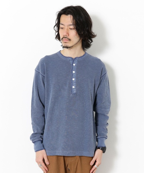 URBAN RESEARCH Sonny Label(アーバンリサーチサニーレーベル)の「ピグメントワッフルヘンリーロングスリーブTシャツ(Tシャツ/カットソー・メンズ・ネイビー/ベージュ/オフホワイト・MEDIUM/LARGE)」の15枚目の写真