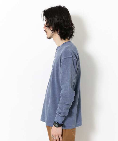 URBAN RESEARCH Sonny Label(アーバンリサーチサニーレーベル)の「ピグメントワッフルヘンリーロングスリーブTシャツ(Tシャツ/カットソー・メンズ・ネイビー/ベージュ/オフホワイト・MEDIUM/LARGE)」の10枚目の写真