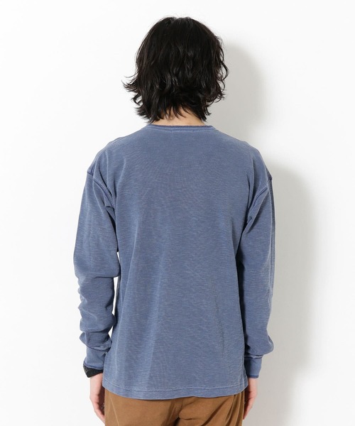 URBAN RESEARCH Sonny Label(アーバンリサーチサニーレーベル)の「ピグメントワッフルヘンリーロングスリーブTシャツ(Tシャツ/カットソー・メンズ・ネイビー/ベージュ/オフホワイト・MEDIUM/LARGE)」の7枚目の写真