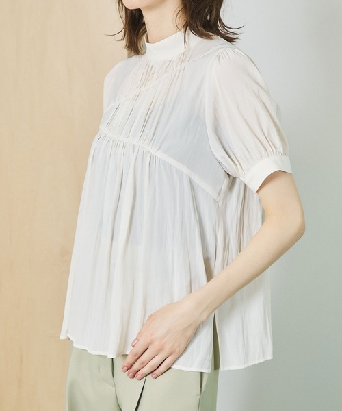 UNITED TOKYO（ユナイテッドトウキョウ）の「スラッシュシャーリングブラウス（シャツ/ブラウス・レディース・ブラック/ホワイト/ブルー・FREE）」の18枚目の写真