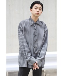 CREARE -LINO- | 【2021春夏】オーバーサイズ ストライプ シャツ<ユニセックス>(シャツ/ブラウス)