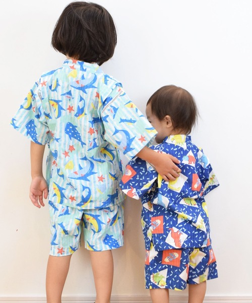 KP DECO(ケーピーデコ)の「サメ柄・恐竜柄 甚平(80-90cm)(浴衣・キッズ・ブルー系その他/ブルー・90cm)」の5枚目の写真