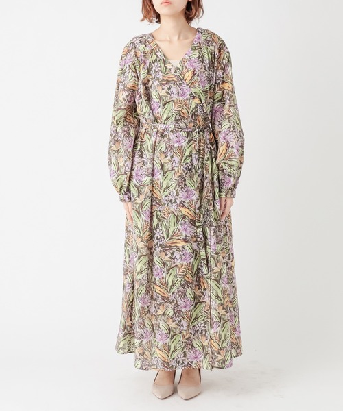 RIVE DROITE（リヴドロワ）の「ワイルドガーデン2WAYカシュクールワンピース（ワンピース・レディース・ピンク/グリーン・FREE）」の19枚目の写真