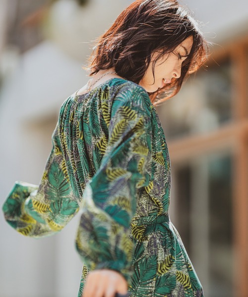 RIVE DROITE（リヴドロワ）の「ワイルドガーデン2WAYカシュクールワンピース（ワンピース・レディース・ピンク/グリーン・FREE）」の20枚目の写真