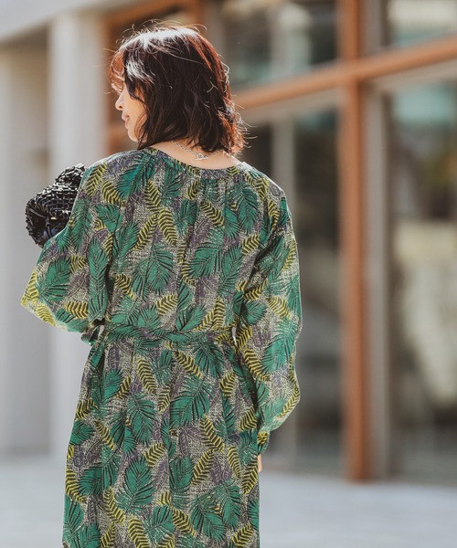 RIVE DROITE（リヴドロワ）の「ワイルドガーデン2WAYカシュクールワンピース（ワンピース・レディース・ピンク/グリーン・FREE）」の16枚目の写真