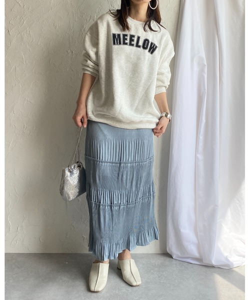 She's Closet(シーズクローゼット)の「マットサテンシャイニープリーツティアードスカート(スカート・レディース・ベージュ/カーキ/ブルー/スモークピンク・FREE)」の5枚目の写真