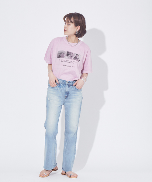 GOOD ROCK SPEED（グッドロックスピード）の「【WEB限定】【GOOD ROCK SPEED】別注フォトTシャツ（Tシャツ/カットソー・レディース・ピンク・フリー）」の2枚目の写真