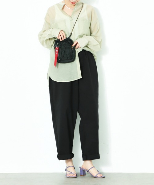 Alpha Industries（アルファインダストリーズ）の「【ユニセックス】コーデュラ ポケットサコッシュ ポーチ（ショルダーバッグ・メンズ・ブラック/グリーン/マルチ/グレー・FREE）」の22枚目の写真