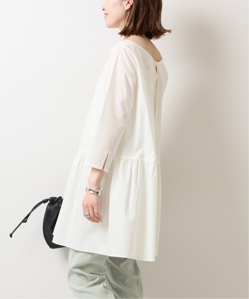 Spick & Span（スピックアンドスパン）の「＃コットンポプリンチュニックブラウス◆（シャツ/ブラウス・レディース・サックスブルー/ホワイト・FREE）」の5枚目の写真