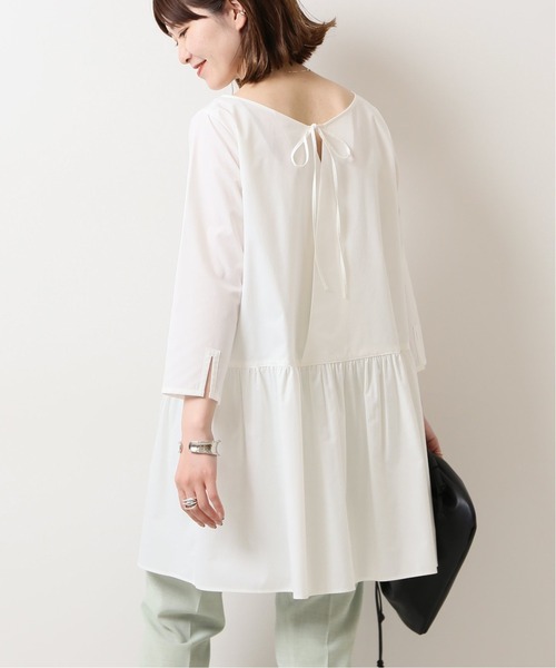 Spick & Span（スピックアンドスパン）の「＃コットンポプリンチュニックブラウス◆（シャツ/ブラウス・レディース・サックスブルー/ホワイト・FREE）」の6枚目の写真