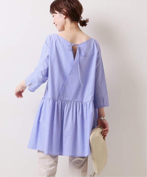 Spick & Span（スピックアンドスパン）の「＃コットンポプリンチュニックブラウス◆（シャツ/ブラウス・レディース・サックスブルー/ホワイト・FREE）」の13枚目の写真