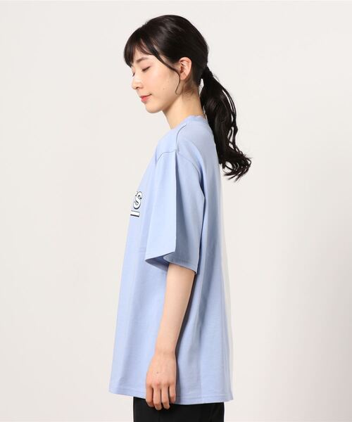 Figments（フィグメンツ）の「再構築ロゴT（Tシャツ/カットソー・レディース・グレー/サックスブルー・SMALL/MEDIUM）」の8枚目の写真