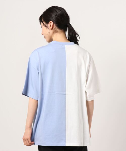 Figments（フィグメンツ）の「再構築ロゴT（Tシャツ/カットソー・レディース・グレー/サックスブルー・SMALL/MEDIUM）」の12枚目の写真