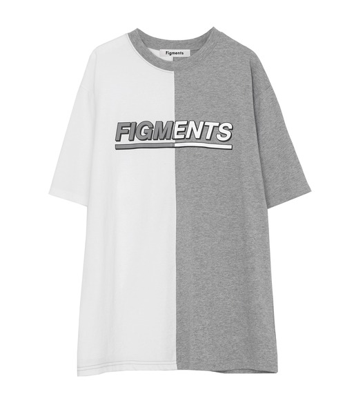 Figments（フィグメンツ）の「再構築ロゴT（Tシャツ/カットソー・レディース・グレー/サックスブルー・SMALL/MEDIUM）」の15枚目の写真