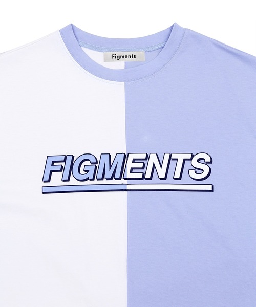 Figments（フィグメンツ）の「再構築ロゴT（Tシャツ/カットソー・レディース・グレー/サックスブルー・SMALL/MEDIUM）」の4枚目の写真