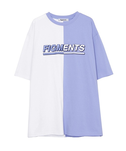 Figments（フィグメンツ）の「再構築ロゴT（Tシャツ/カットソー・レディース・グレー/サックスブルー・SMALL/MEDIUM）」の14枚目の写真