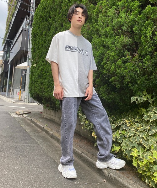 Figments（フィグメンツ）の「再構築ロゴT（Tシャツ/カットソー・レディース・グレー/サックスブルー・SMALL/MEDIUM）」の20枚目の写真