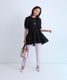 新品　ジャスグリッティー　レイヤードカットチュニック レイヤードカットチュニック（Tシャツ/カットソー）｜JUSGLITTY