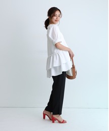 新品　ジャスグリッティー　レイヤードカットチュニック レイヤードカットチュニック（Tシャツ/カットソー）｜JUSGLITTY