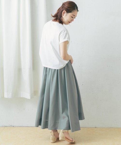 URBAN RESEARCH ROSSO（アーバンリサーチロッソ）の「【一部WEB限定カラー】ウルティマコットンTシャツ（Tシャツ/カットソー・レディース・ネイビー/オフホワイト/モカ/ライトベージュ・FREE）」の12枚目の写真