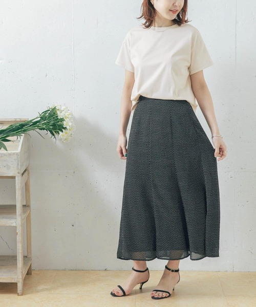 URBAN RESEARCH ROSSO（アーバンリサーチロッソ）の「【一部WEB限定カラー】ウルティマコットンTシャツ（Tシャツ/カットソー・レディース・ネイビー/オフホワイト/モカ/ライトベージュ・FREE）」の15枚目の写真