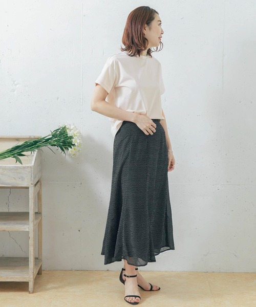 URBAN RESEARCH ROSSO（アーバンリサーチロッソ）の「【一部WEB限定カラー】ウルティマコットンTシャツ（Tシャツ/カットソー・レディース・ネイビー/オフホワイト/モカ/ライトベージュ・FREE）」の16枚目の写真