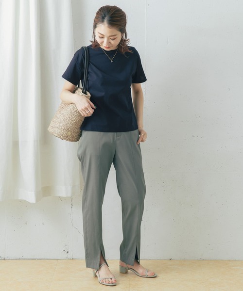 URBAN RESEARCH ROSSO（アーバンリサーチロッソ）の「【一部WEB限定カラー】ウルティマコットンTシャツ（Tシャツ/カットソー・レディース・ネイビー/オフホワイト/モカ/ライトベージュ・FREE）」の20枚目の写真