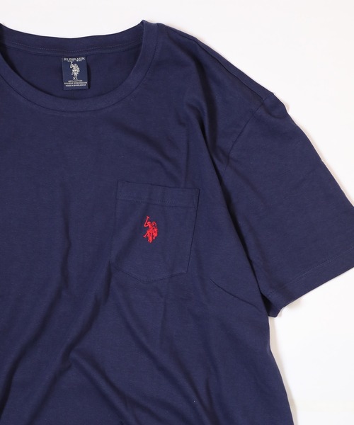 U.S. POLO ASSN.(ユーエスポロアッスン)の「U.S. POLO ASSN./ビッグシルエット ワンポイント刺繍 ポケットクルーネック 半袖Tシャツ 3902(Tシャツ/カットソー・メンズ・ホワイト/グレー/ネイビー/ブラック・SMALL/X-LARGE/LARGE/MEDIUM)」の1枚目の写真