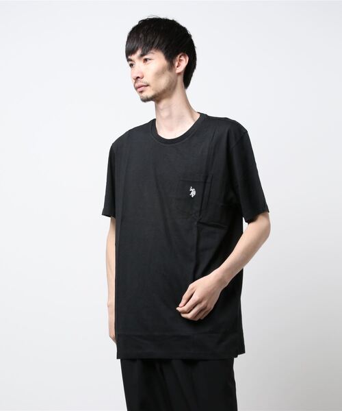 U.S. POLO ASSN.(ユーエスポロアッスン)の「U.S. POLO ASSN./ビッグシルエット ワンポイント刺繍 ポケットクルーネック 半袖Tシャツ 3902(Tシャツ/カットソー・メンズ・ホワイト/グレー/ネイビー/ブラック・SMALL/X-LARGE/LARGE/MEDIUM)」の8枚目の写真