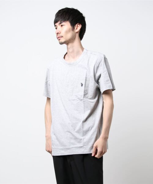 U.S. POLO ASSN.(ユーエスポロアッスン)の「U.S. POLO ASSN./ビッグシルエット ワンポイント刺繍 ポケットクルーネック 半袖Tシャツ 3902(Tシャツ/カットソー・メンズ・ホワイト/グレー/ネイビー/ブラック・SMALL/X-LARGE/LARGE/MEDIUM)」の7枚目の写真