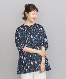 BEAUTY&YOUTH UNITED ARROWS | BY アートプリントティアードチュニック6分袖ブラウス -ウォッシャブル-(シャツ/ブラウス)