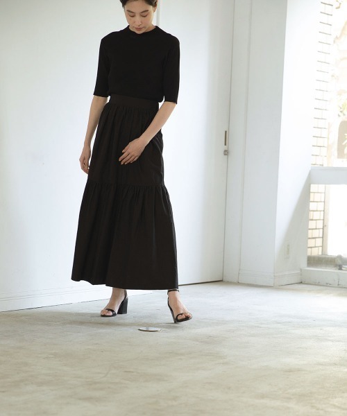 marjour（マージュール）の「MONOTONE TIERED SKIRT（スカート・レディース・ブラック/オフホワイト/ホワイト系・MEDIUM/MEDIUM/TALL）」の15枚目の写真