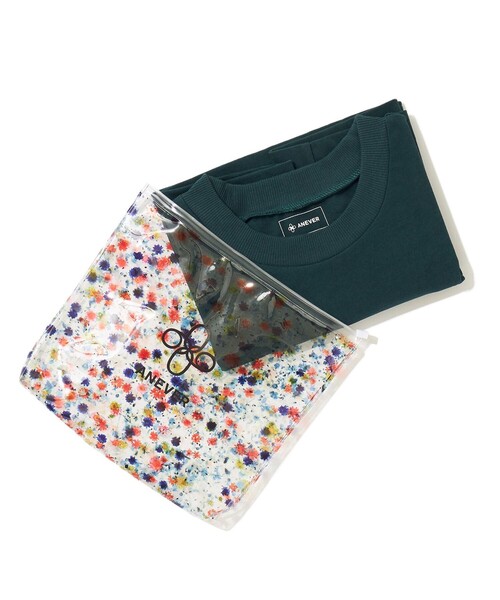 ANEVER(アンエバー)の「【SEDUM】洗える Tシャツ IN フラワーポーチ(Tシャツ/カットソー・レディース・ホワイト系/グリーン系/ブルー系/パープル系/オレンジ系・38/36)」の3枚目の写真