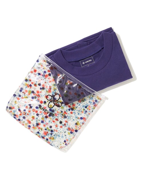ANEVER(アンエバー)の「【SEDUM】洗える Tシャツ IN フラワーポーチ(Tシャツ/カットソー・レディース・ホワイト系/グリーン系/ブルー系/パープル系/オレンジ系・38/36)」の4枚目の写真
