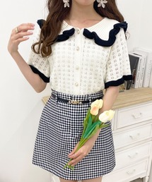 フリル襟ニットトップス【ZOZOTOWN限定アイテム】