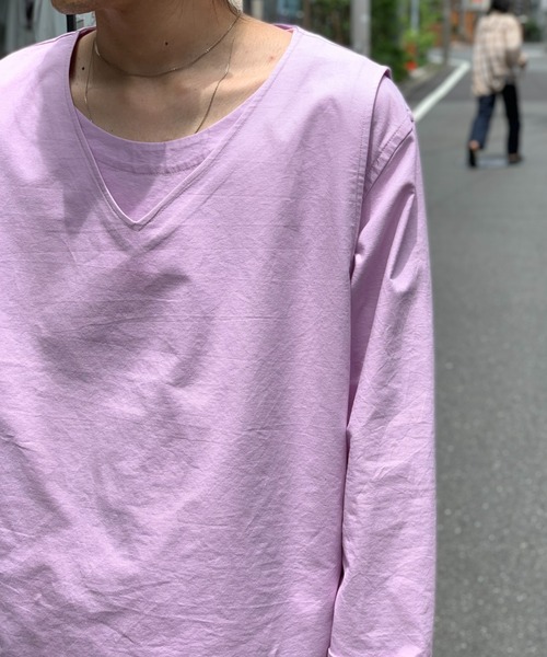 Toironier（トワロニエ）の「Toironier/トワロニエ/Lounge Vest/ラウンジベスト（ベスト・メンズ・ライトグリーン/ホワイト/ブラック/マスタード/ラベンダー・FREE）」の16枚目の写真