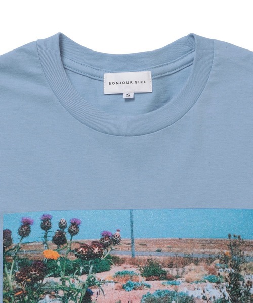 Bonjour Girl（ボンジュールガール）の「Derek Jarman Garden /Garden Tシャツ（Tシャツ/カットソー・レディース・ホワイト/ライトブルー・S/L/M）」の8枚目の写真
