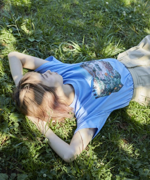 Bonjour Girl（ボンジュールガール）の「Derek Jarman Garden /Garden Tシャツ（Tシャツ/カットソー・レディース・ホワイト/ライトブルー・S/L/M）」の10枚目の写真