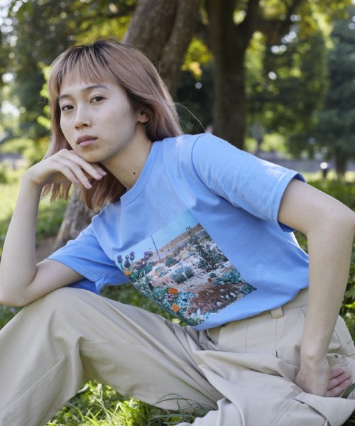 Bonjour Girl（ボンジュールガール）の「Derek Jarman Garden /Garden Tシャツ（Tシャツ/カットソー・レディース・ホワイト/ライトブルー・S/L/M）」の12枚目の写真