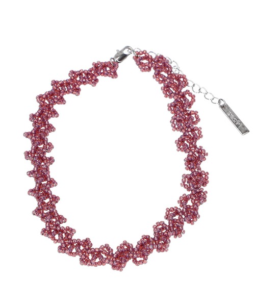X-girl（エックスガール）の「BEADED CHOKER（チョーカー・レディース・ブラウン/ピンク/ライトパープル・ONE SIZE）」の5枚目の写真