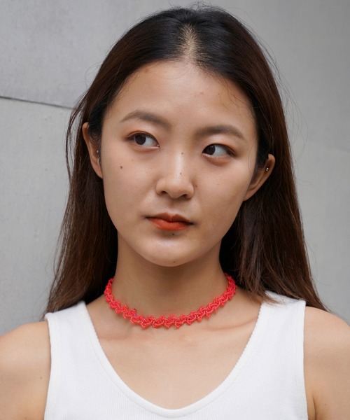 X-girl（エックスガール）の「BEADED CHOKER（チョーカー・レディース・ブラウン/ピンク/ライトパープル・ONE SIZE）」の8枚目の写真