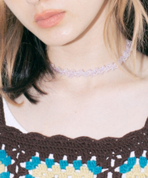 X-girl（エックスガール）の「BEADED CHOKER（チョーカー・レディース・ブラウン/ピンク/ライトパープル・ONE SIZE）」の11枚目の写真