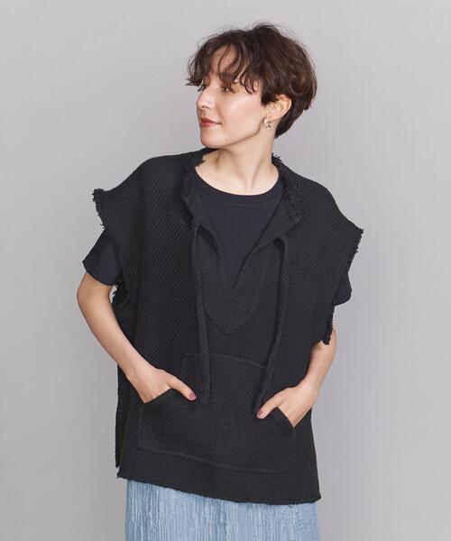 HEAR MY NAME(ヒアマイネーム)の「【別注】<HEAR MY NAME>メキシカン ポンチョ ◆(Tシャツ/カットソー・レディース・オフホワイト/ブラック・FREE)」の7枚目の写真