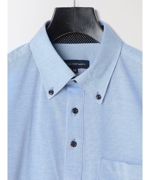 Perfect Suit FActory（パーフェクトスーツファクトリー）の「【接触冷感】ポケット付き　鹿の子ポロシャツ　グレー/サックス/ラベンダー（ポロシャツ・メンズ・サックスブルー/ライトグレー/パープル・S/M/LL/L）」の18枚目の写真